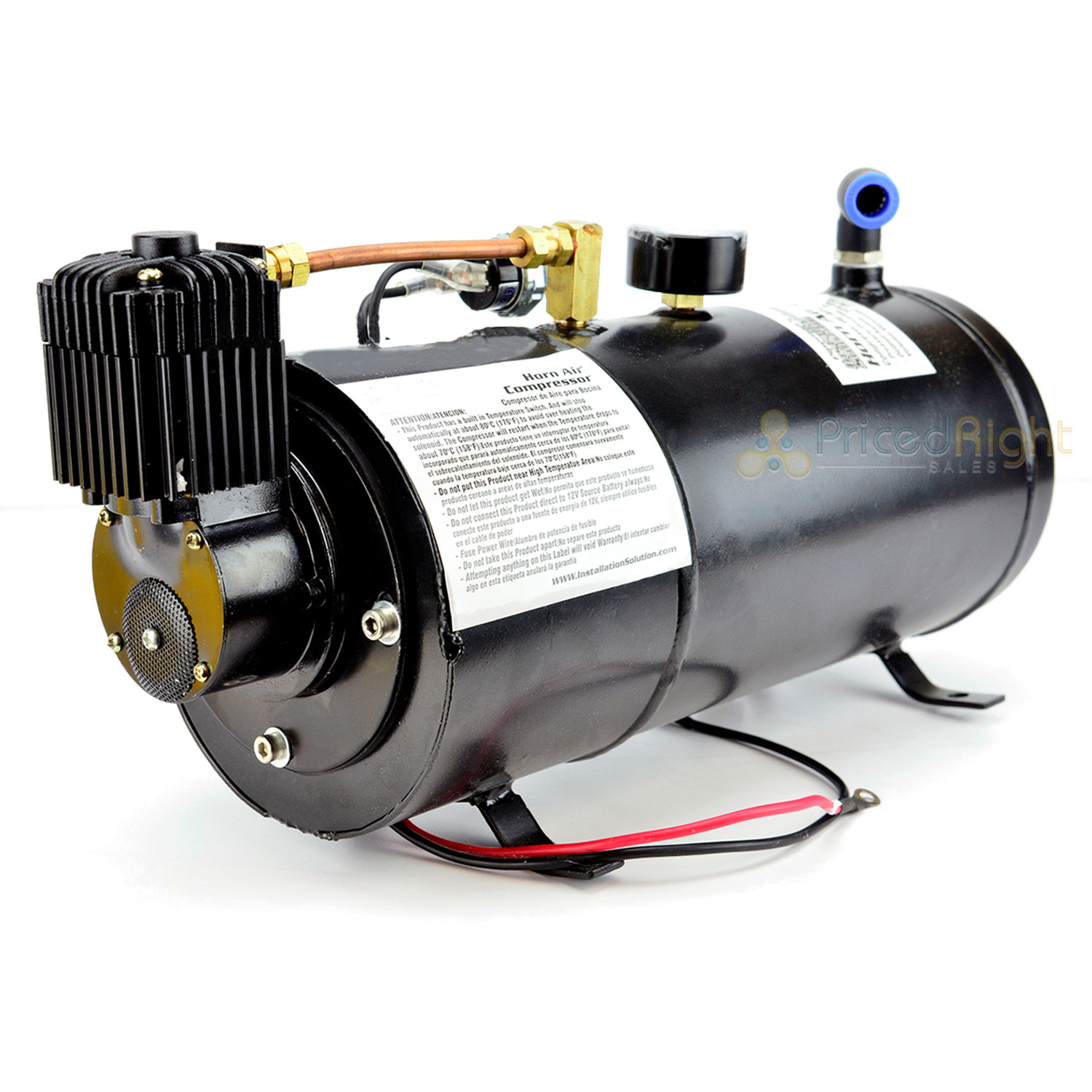 120 PSI 12V Air Horn Compressor Tank Pump Train Auto Car Truck Boat Car